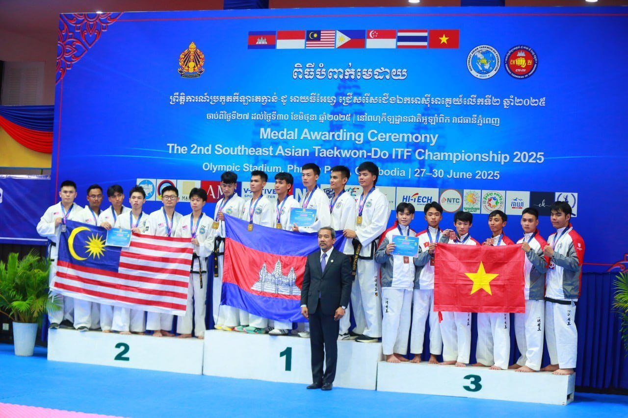 Cambodia Tops ASEAN Taekwon-Do Championship with 90 Medals