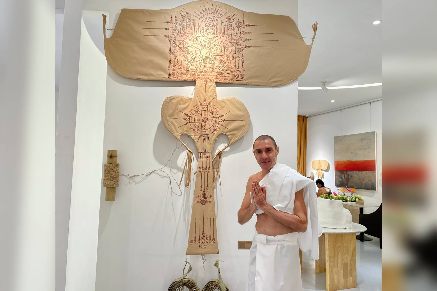 French Artist Unveils Handmade Kites with Yantra Designs